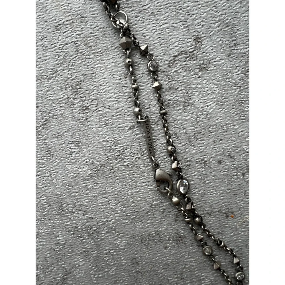 Kendra Scott Necklace Lot Rayne Pearl Druzy Lariat Tassel Long Party Jewelry - Picture 6 of 14
